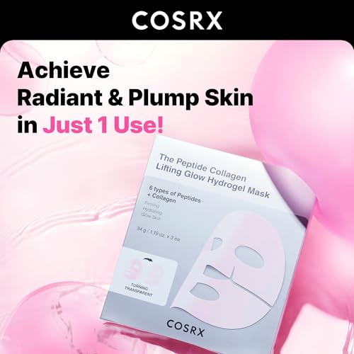 COSRX Pink Peptide Collagen Face Masks for Lifting Glow