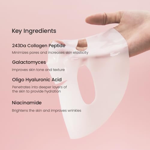 BIODANCE Bio-Collagen Mask for Pore Minimizing & Elasticity, Korean Skincare, 4 Masks