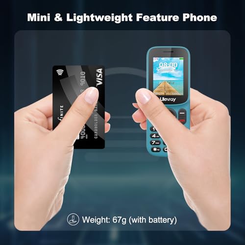 USHINING 4G Mobile Phone: Dual Nano SIM, 1.8 inch LCD Screen, Bluetooth, FM Radio, Torch - Green