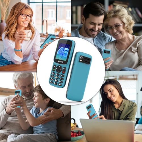 USHINING 4G Mobile Phone: Dual Nano SIM, 1.8 inch LCD Screen, Bluetooth, FM Radio, Torch - Green