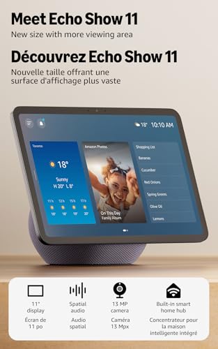 Echo Show 11 - Vibrant Full-HD 11" Display, Spatial Audio