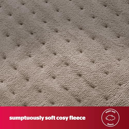 Silentnight Heated Throw Blanket - Luxury Fleece Overblanket, 9 Heat Settings, Fast Heat-up - Machine Washable - 120x160cm