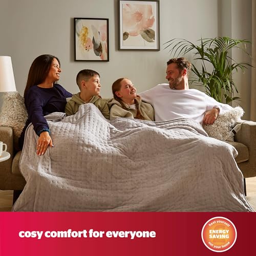 Silentnight Heated Throw Blanket - Luxury Fleece Overblanket, 9 Heat Settings, Fast Heat-up - Machine Washable - 120x160cm
