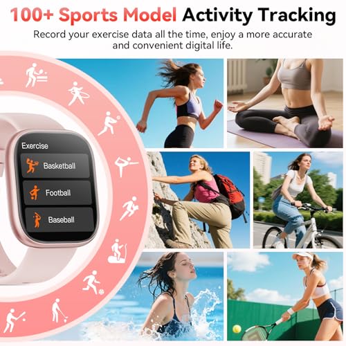 Fitness Smartwatch 1.83 inch Heart Rate Monitor Sleep Tracker, Bluetooth Call, 120+ Sport Modes, Waterproof for Android iOS