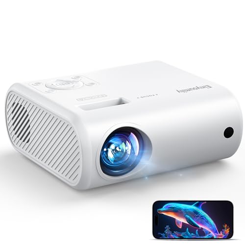 Portable Mini Projector, Supports Screen Mirroring, Windows/iOS/Android/HDMI Compat.