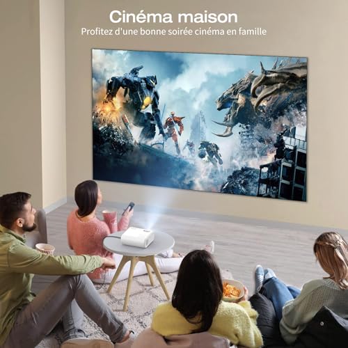 Portable Mini Projector, Supports Screen Mirroring, Windows/iOS/Android/HDMI Compat.