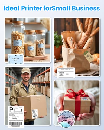ByteCintia 4x6 Thermal Label Printer for Small Business - Bluetooth, Android/iOS/Windows/Mac - Amazon, eBay, Shopify, Etsy Compat.