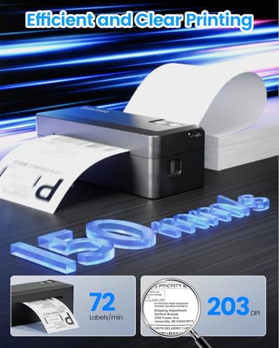 ByteCintia 4x6 Thermal Label Printer for Small Business - Bluetooth, Android/iOS/Windows/Mac - Amazon, eBay, Shopify, Etsy Compat.