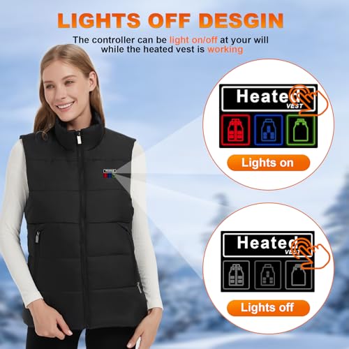 Rasfalo Heated Gilet: Electric Vest, 15 Heating Zones, USB Rechargeable, Winter Body Warmer for Outdoor Sports