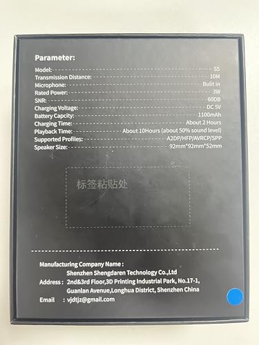 Hupoaf LED Bluetooth Speaker: Stereo Sound, Waterproof, IPX7