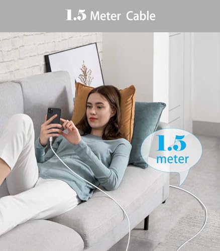 ZLONXUN Fast Charger Cable for Google Pixel - USB C Plug & 1.5M Cable - Pro, XL, 5a, 4a, 3a - 8a, 7a, 6a - 55-60 characters