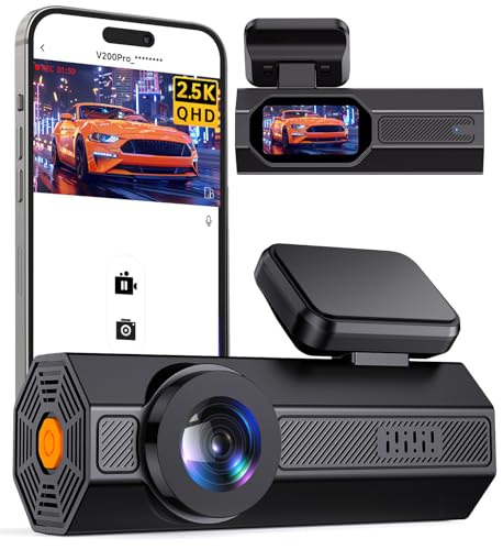 VEEMENT 2.5K Dash Cam: 1440P WiFi, WDR, Night Vision, G-Sensor