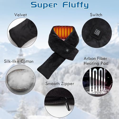 Heated Scarf Neck Heating Pad, Pain Relief & Warmer, 7000mAh Power Bank, Cordless Thermal Brace, Christmas Gift Women