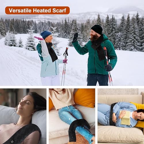 Heated Scarf Neck Heating Pad, Pain Relief & Warmer, 7000mAh Power Bank, Cordless Thermal Brace, Christmas Gift Women