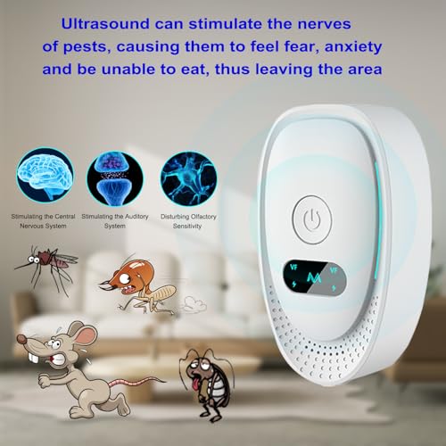 2025 Upgraded Ultrasonic Pest Repeller 4 Packs for Insects, Mice, Ants, Mosquitoes - Indoor Plug-in