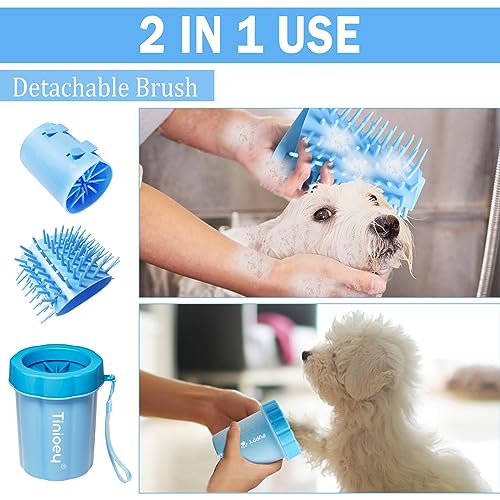 Tinioey Dog Paw Washer Cleaner for Muddy Paws, 3 Towels - Dog Walking Accessories