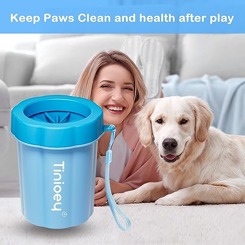 Tinioey Dog Paw Washer Cleaner for Muddy Paws, 3 Towels - Dog Walking Accessories