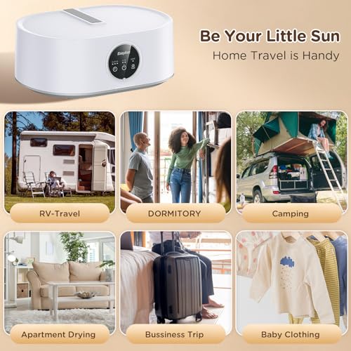 EasyAcc Portable Electric Clothes Dryer 2H Quick Dry 600W UV Sterilization - Fast Drying for Light Clothes & Underwear