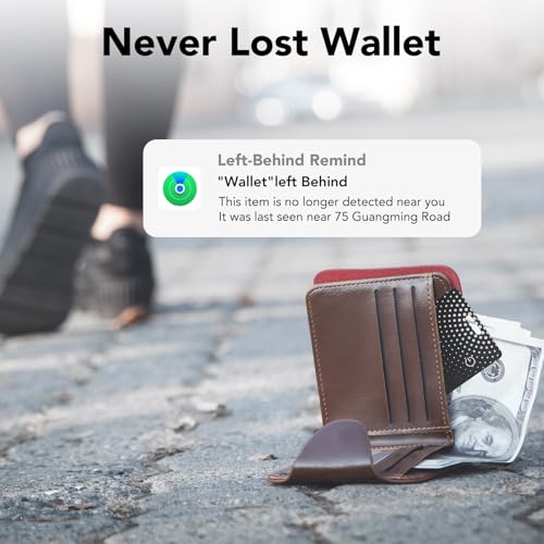Bluetooth Tracker Smart Finder for Apple Find My, Wallet iPhone Card, Slim Design, IP68 Waterproof - Ideal for Wallet, Passports, Luggage