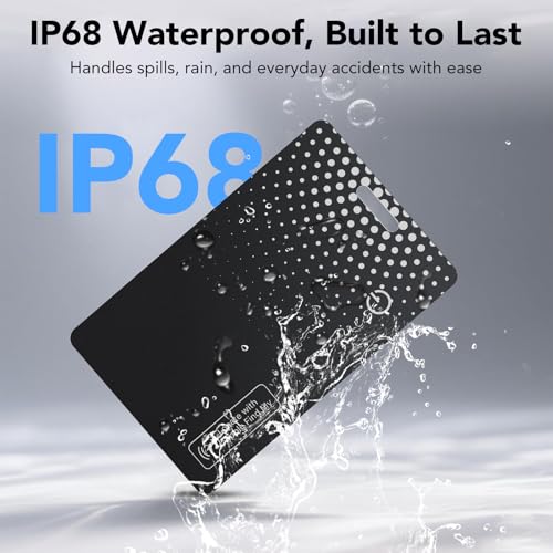 Bluetooth Tracker Smart Finder for Apple Find My, Wallet iPhone Card, Slim Design, IP68 Waterproof - Ideal for Wallet, Passports, Luggage