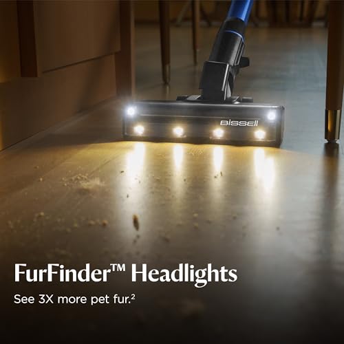 BISSELL PowerClean FurFinder Cordless Vacuum: Strong Suction, Tangle-Free Brush, Removable Battery & Upholstery Tool