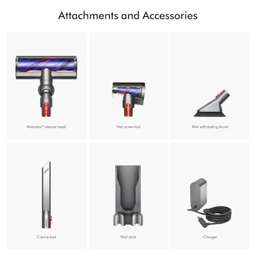 Dyson V8 Plus Cordless Vacuum: Cleans Hard Floors, Carpets, Detangles - Handheld, 115AW Power, 2 Modes, 40 Min Runtime