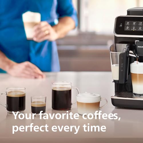 Philips Espresso Machine, LatteGo Frother, 5 Coffees, Touch Display
