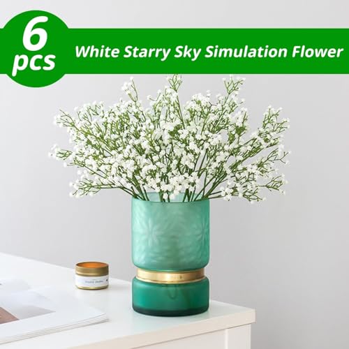Briocht Real Touch Gypsophila Artificial Flowers, 6 Pcs - Wedding, Party, DIY Floral Arrangements