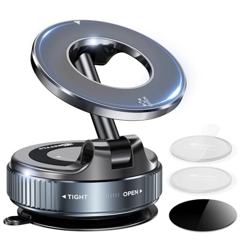 2026 Vacuum Magnetic Phone Holder: 360° Adjustable Mount, Nano Gel Pads, Unlock More Scenes, for Car, Gym, Mirror