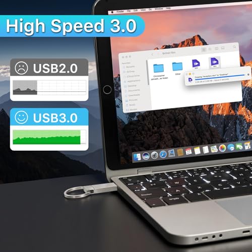 Poxfun USB 3.0 Memory Stick: Fast Speed, Large Storage Flash Drive for PC, TV, Laptops