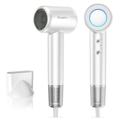 Quiet Ionic Hair Dryer: Fast Drying, Brushless Motor, Thermo-Control, Compact, 1 Nozzle - Home Salon Travel