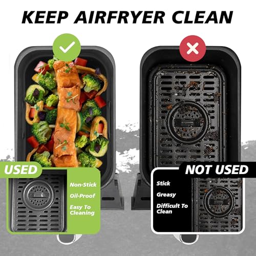 Ninipie Ninja Air Fryer Liners - Silicone Baskets for Cosori Dual Fryer