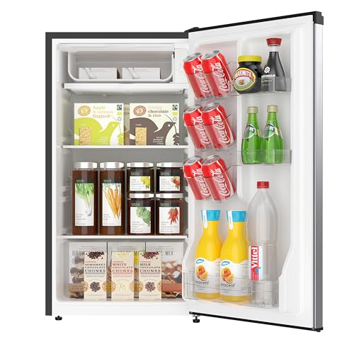 ARCTIC CHEF Mini Fridge with Freezer Compartment, Adjustable Thermostat, Reversible Door - Ideal for Dorm, Office, Apartment - 3.2 Cubic Feet