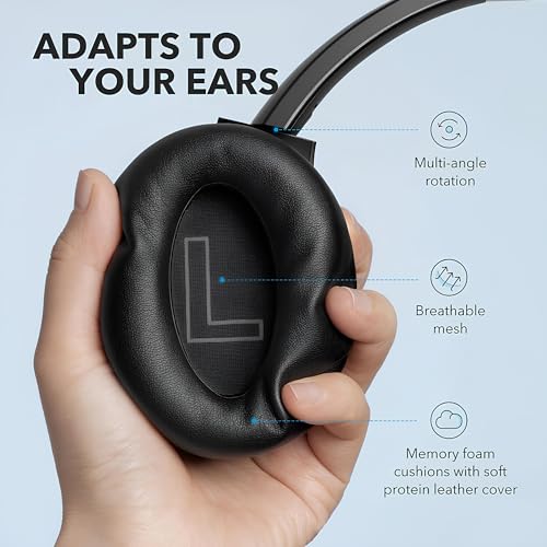 Anker Soundcore Q20 Wireless Noise Cancelling Headphones - Hi-Res Audio, Deep Bass, 60H Playtime, Foam Ear Cups