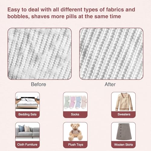 Anti-Peluches Electric Fabric Shaver: 3 Blades, USB, Portable & Fast for Clothes, Carpets, Sweaters