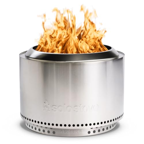 Solo Stove Yukon Smokeless Fire Pit - Wood Burning Outdoor Fireplace, Portable Stainless Steel, Ideal for 6+ People