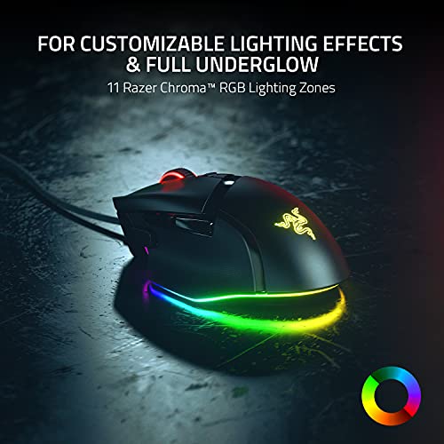 Razer Basilisk V3 Gaming Mouse: Customizable Ergonomic Design, Fast Switch, Chroma RGB, 26K DPI Sensor, 11 Buttons - Classic Black