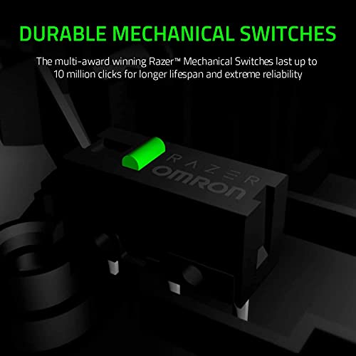 Razer DeathAdder Gaming Mouse: 6400 DPI Sensor, 5 Buttons, Mechanical Switches