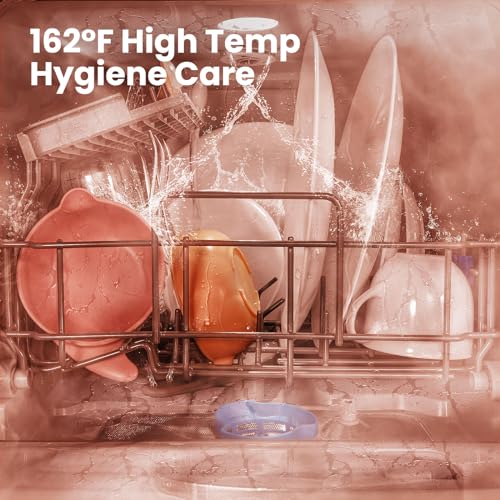 COMFEE' Mini Dishwasher: Portable Countertop, 5L Tank, 6 Programs, 360° Spray - Ideal for Apartments & RVs