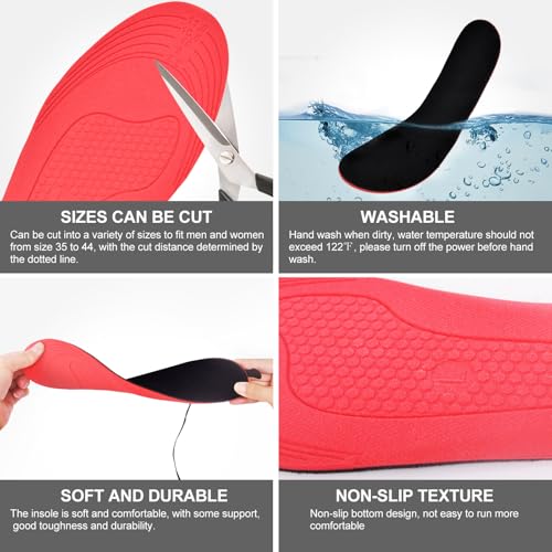 Heated Insoles with 5000mAh Battery, 4 Heat Settings, Mobile App Control - Warm Feet for Men and Women