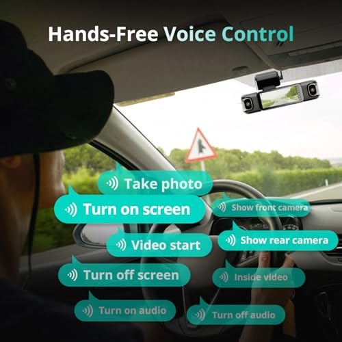 BOTSLAB 3K 4CH Dash Cam, 3K/4K Front, 1080p*3 Car Camera, 560° View, WiFi, GPS, Voice Control, 128GB SD Card