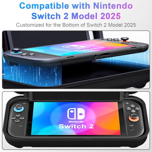 daydayup Switch 2 Carry Case for Nintendo Switch 2, 24 Games, Protective Hard Shell Travel Case for Console & Accessories