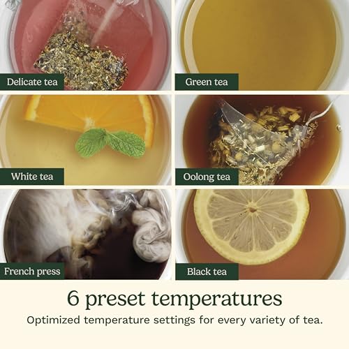 Cuisinart Electric Kettle: Cordless Tea Kettle, 1500W Fast Heat, 6 Preset Temps, 30-Min Keep Warm