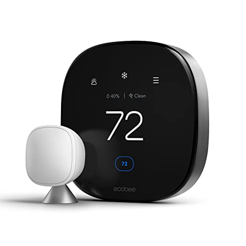 ecobee Smart Thermostat with Sensor & Air Quality Monitor - WiFi, Siri, Alexa, Google Assistant