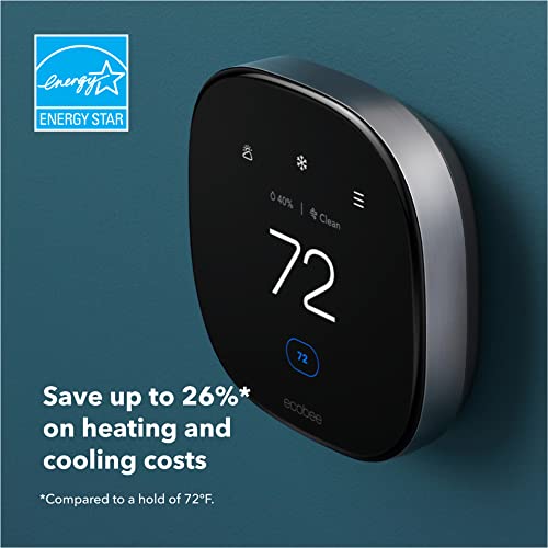ecobee Smart Thermostat with Sensor & Air Quality Monitor - WiFi, Siri, Alexa, Google Assistant