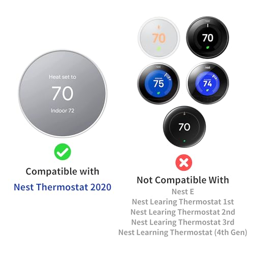 Petrichor Nest Thermostat Trim Kit, Wall Plate Cover for Google Nest 2020 - Easy Install, Charcoal Gray