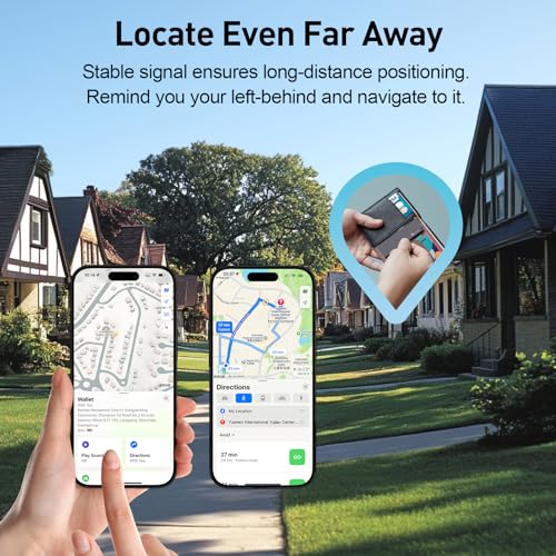 Apple MFi Certified Bluetooth Tracker Smart Finder for Apple Find My iPhone, Wallet GPS Tracker, 5-10 Years Battery, Keys & Item Locator