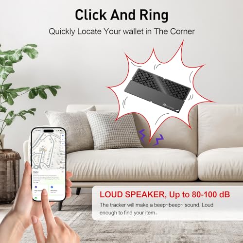 Apple MFi Certified Bluetooth Tracker Smart Finder for Apple Find My iPhone, Wallet GPS Tracker, 5-10 Years Battery, Keys & Item Locator