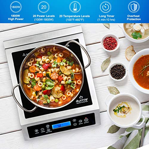 Duxtop Portable Induction Cooktop 1800W Sensor Touch LCD