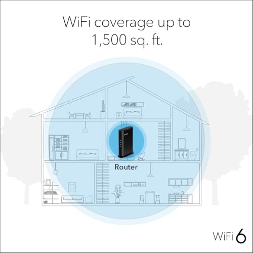 NETGEAR WiFi 6 Router - AX1800 Speed, 1,500 sq. ft. Coverage